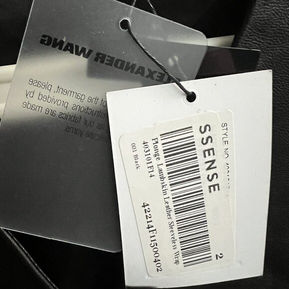 NWT Alexander Wang Leather Vest Top Size 2 - Picture 3 of 5
